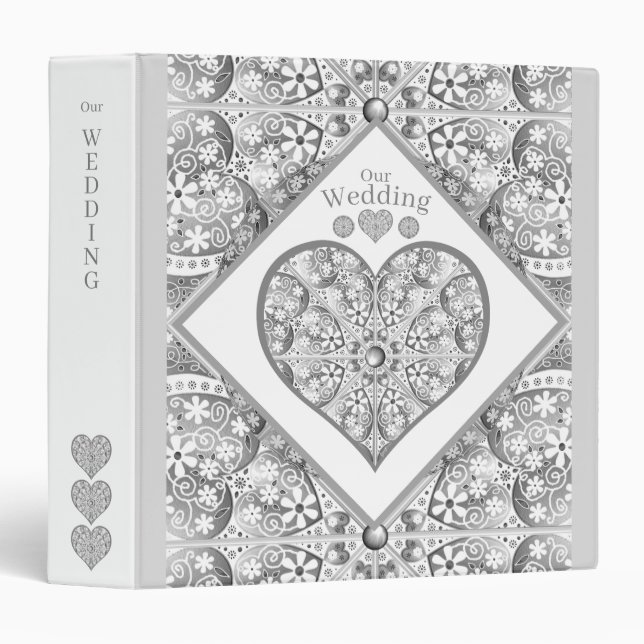 Ceramic Lace grey 3 Ring Binder (Front/Spine)