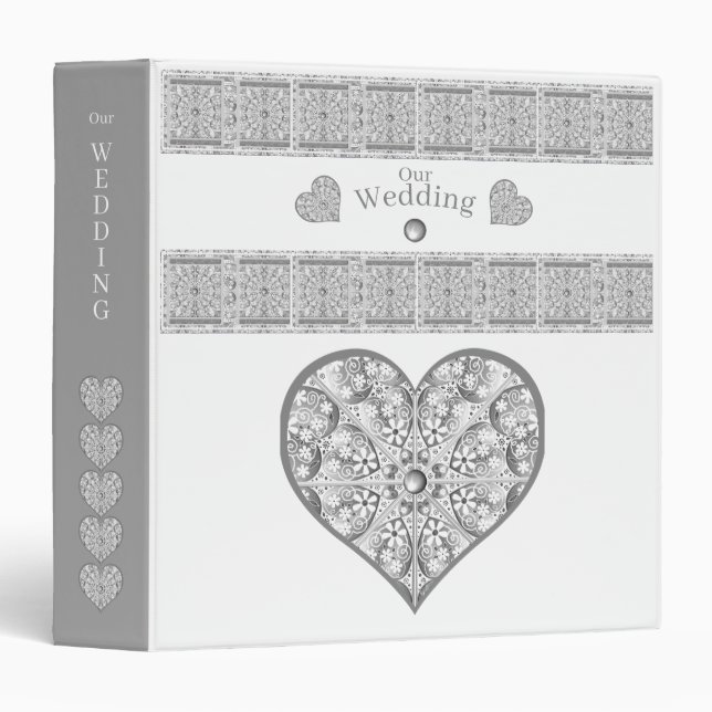 Ceramic Lace grey 3 Ring Binder (Front/Spine)