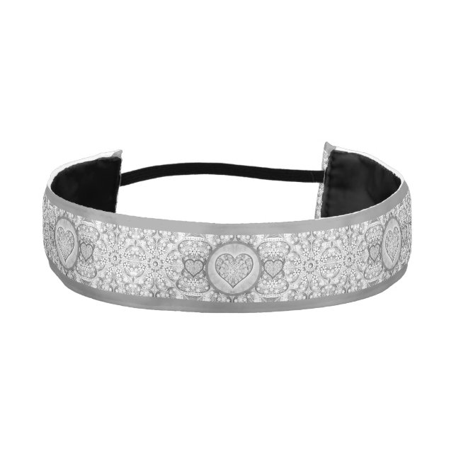 Ceramic Lace grey Athletic Headband (Front)