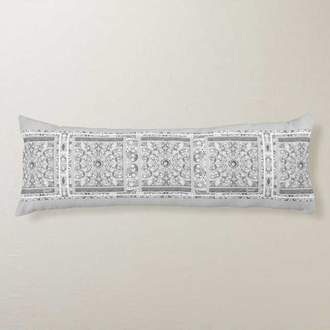 Ceramic Lace grey Body Pillow (Front)