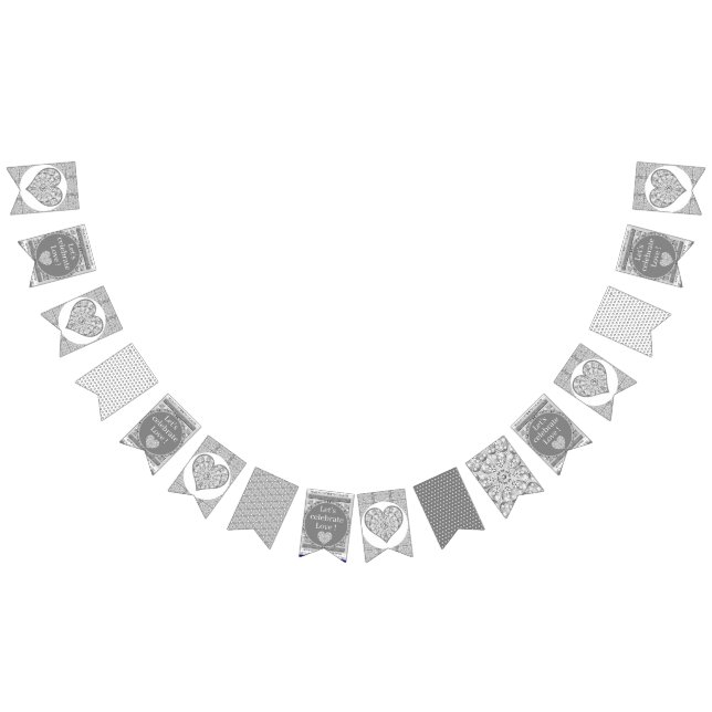 Ceramic Lace grey Bunting Flags (All)