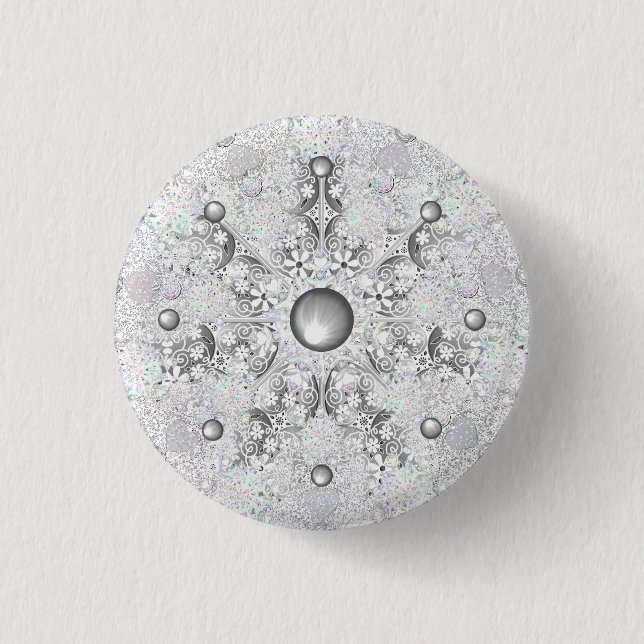 Ceramic Lace Grey Button (Front)