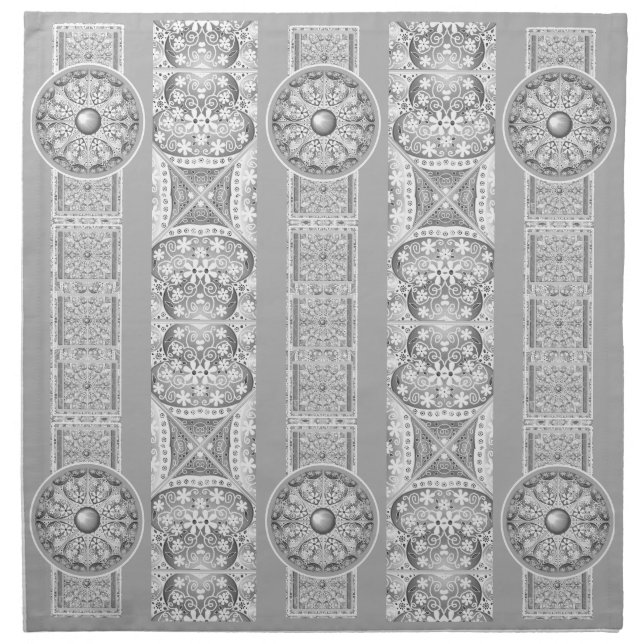 Ceramic Lace grey Cloth Napkin (Front)