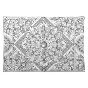 Ceramic Lace grey Cloth Placemat