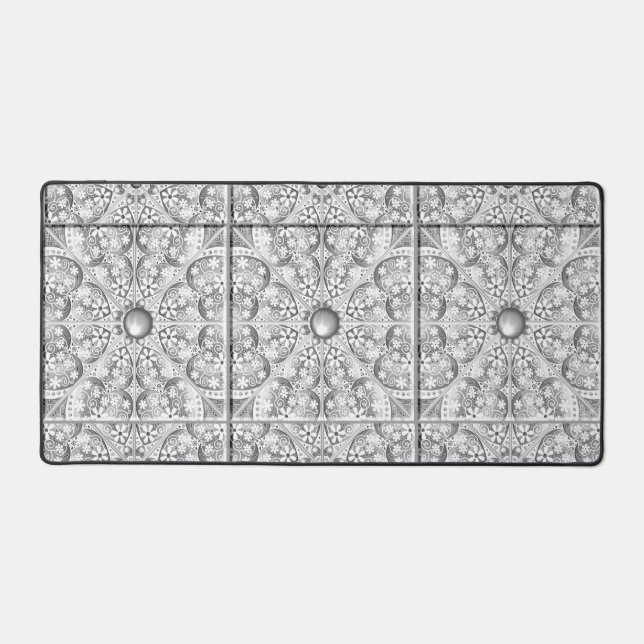 Ceramic Lace grey Desk Mat (Front)