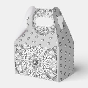 Ceramic Lace grey Favor Boxes