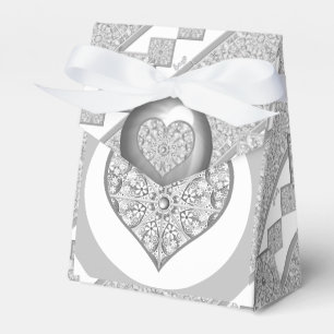 Ceramic Lace grey Favor Boxes