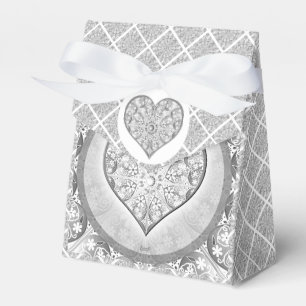 Ceramic Lace grey Favor Boxes