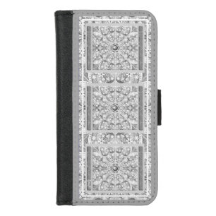 Ceramic lace Grey iPhone 8/7 Wallet Case