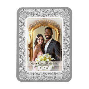 Ceramic lace grey magnet