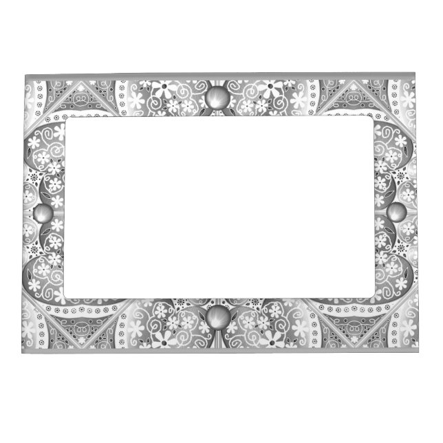 Ceramic lace grey magnetic frame (Front)