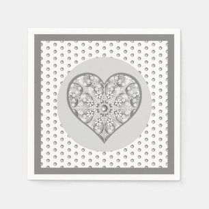 Ceramic Lace grey Napkins