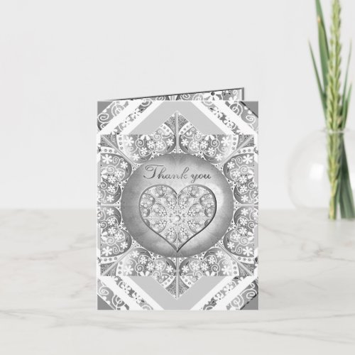 Ceramic Lace grey Note Card