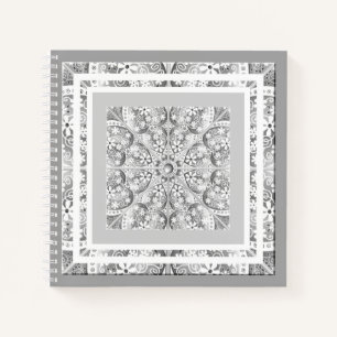 Ceramic Lace grey Notebook