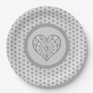 Ceramic Lace grey Paper Plates