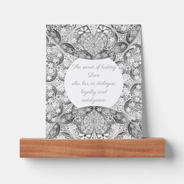 Ceramic lace Grey Picture Ledge (Front)