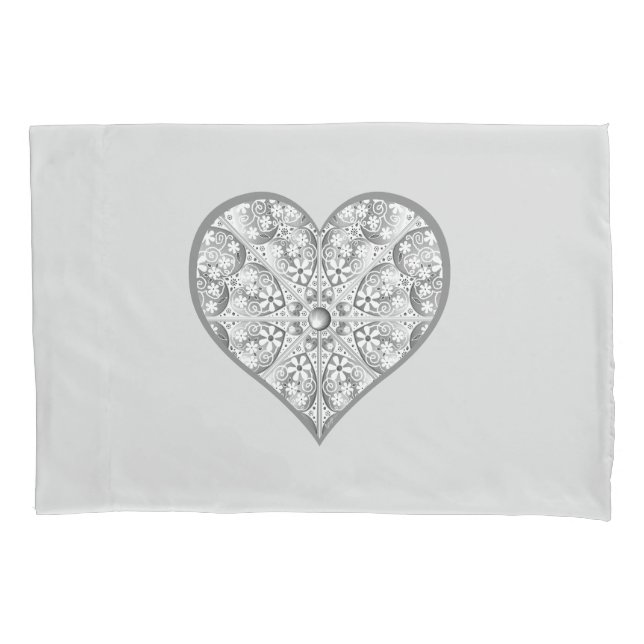 Ceramic Lace Grey Pillow Case (Front)