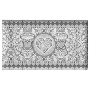 Ceramic Lace grey Place Card Holder