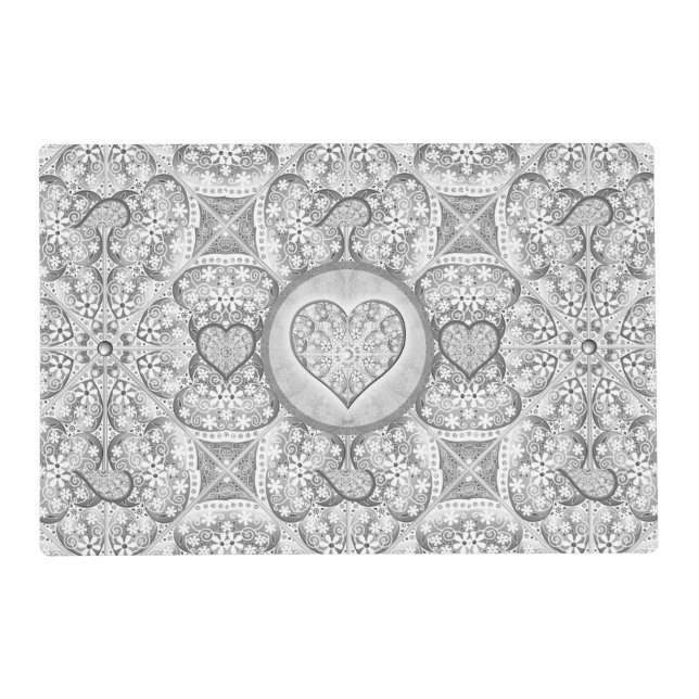 Ceramic Lace grey Placemat (Front)