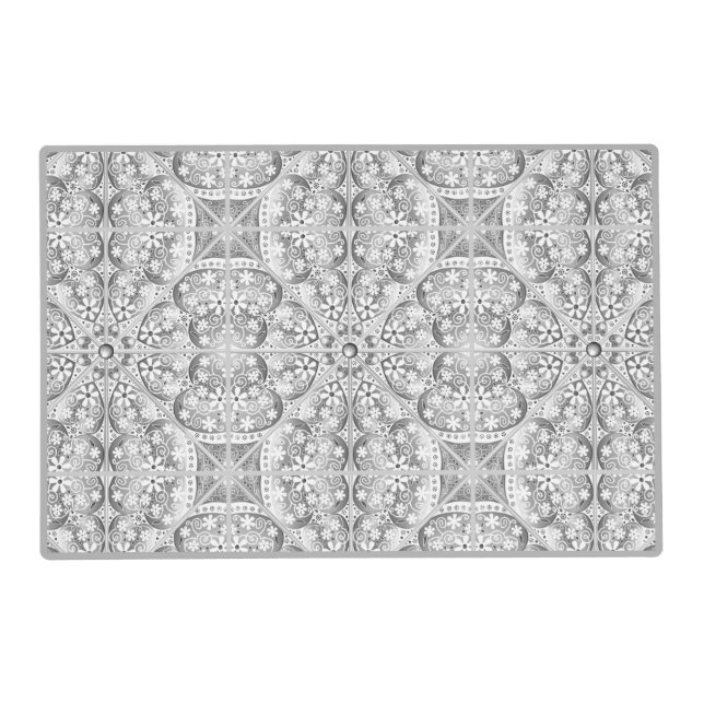 Ceramic Lace grey Placemat (Front)