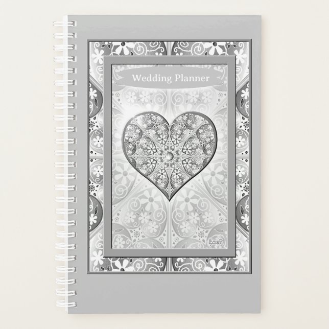 Ceramic lace Grey Planner (Front)