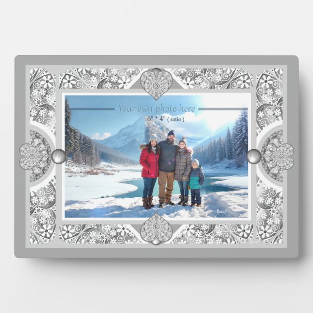 Ceramic lace Grey Plaque (Front)