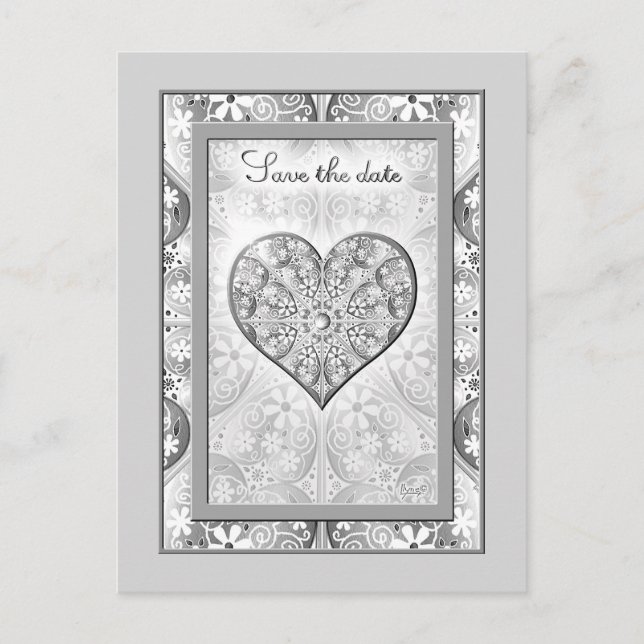 Ceramic lace Grey Postcard (Front)