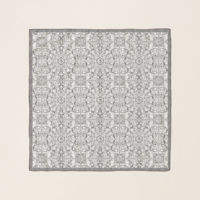 Ceramic Lace grey Scarf (Front)