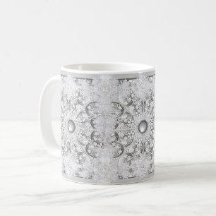 Ceramic lace Grey & snowflake Coffee Mug