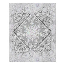Ceramic lace grey & snowflake