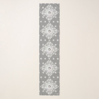 Ceramic lace grey & snowflake scarf