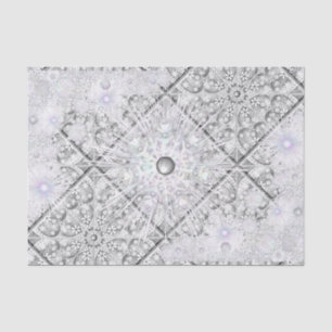 Ceramic lace grey & snowflake tissue paper