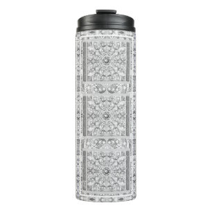 Ceramic lace Grey Thermal Tumbler