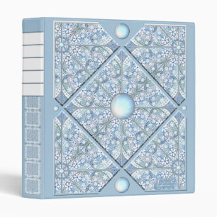 Ceramic Lace Light Blue 3 Ring Binder
