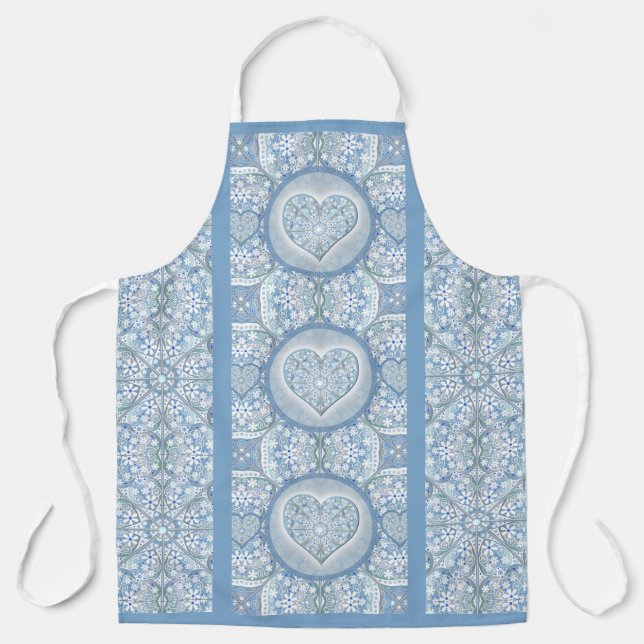 Ceramic lace Light blue Apron (Front)