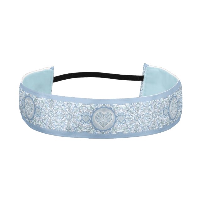 Ceramic Lace light blue Athletic Headband (Front)