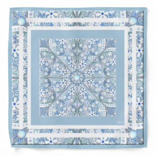 Ceramic Lace Light blue Bandana