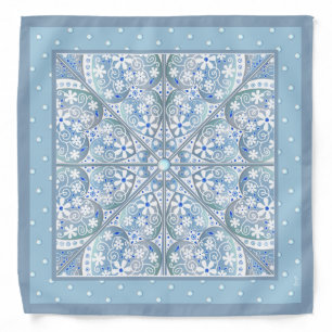 Ceramic Lace Light blue Bandana