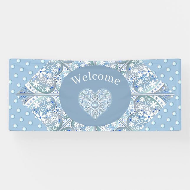 Ceramic Lace Light Blue Banner (Horizontal)