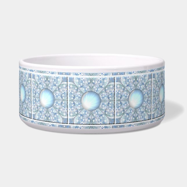 Ceramic Lace Light Blue Bowl (Front)