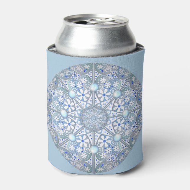 Ceramic lace Light blue Can Cooler (Can Front)