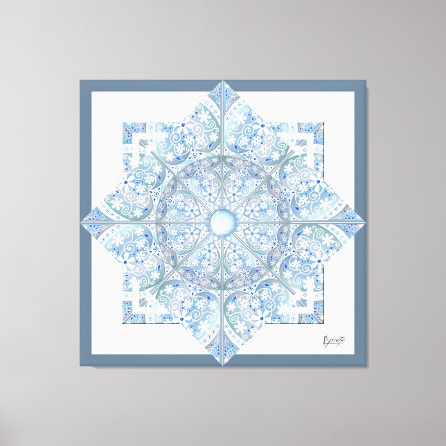 Ceramic Lace Light Blue Canvas Print (Front)