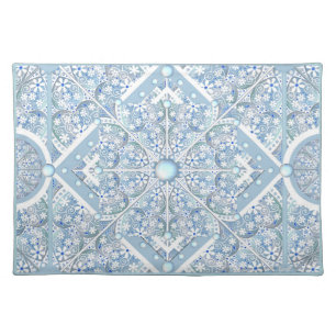 Ceramic Lace Light Blue Cloth Placemat