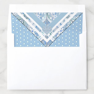 Ceramic Lace Light Blue Envelope Liner