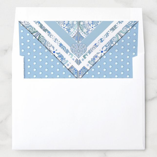 Ceramic Lace Light Blue Envelope Liner (In Envelope)
