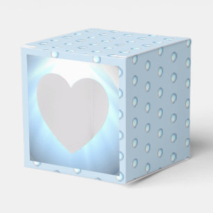 Ceramic Lace Light Blue Favor Boxes