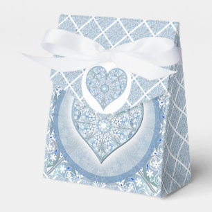 Ceramic Lace Light Blue Favor Boxes