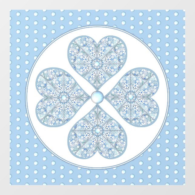 Ceramic Lace Light Blue Floor Decals (Front)