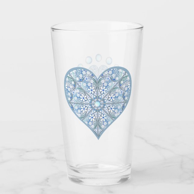 Ceramic Lace light blue Glass (Front)