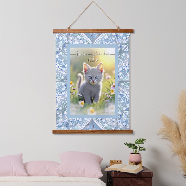 Ceramic Lace Light blue Hanging Tapestry (Bedroom)